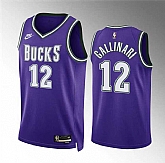 Men's Milwaukee Bucks #12 Danilo Gallinari Purple Classic Edition Stitched Basketball Jersey Dzhi,baseball caps,new era cap wholesale,wholesale hats